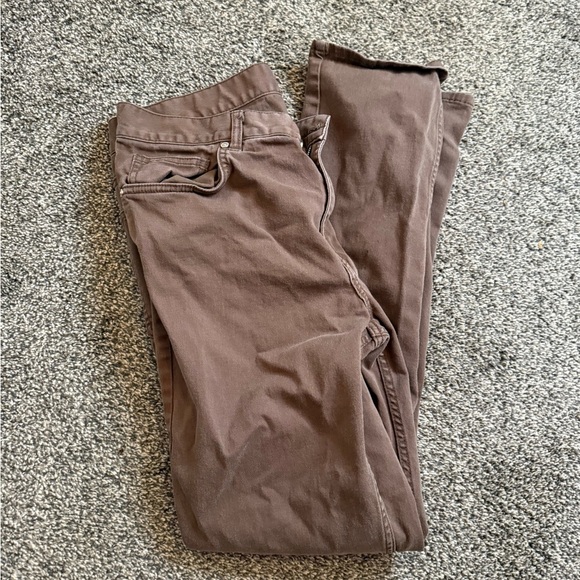 H&M Brown Chinos with Tapered Legs and Zipper Fly - Picture 1 of 5